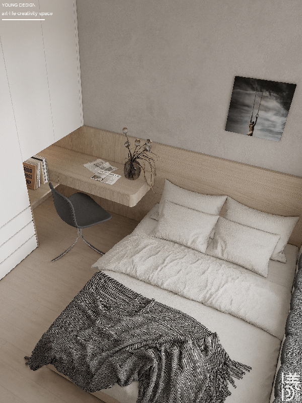 纯白与木色完美平衡,天然肌理邂逅简约线条,诠释意式极简静谧之家丨深圳漾空间设计有限公司-74