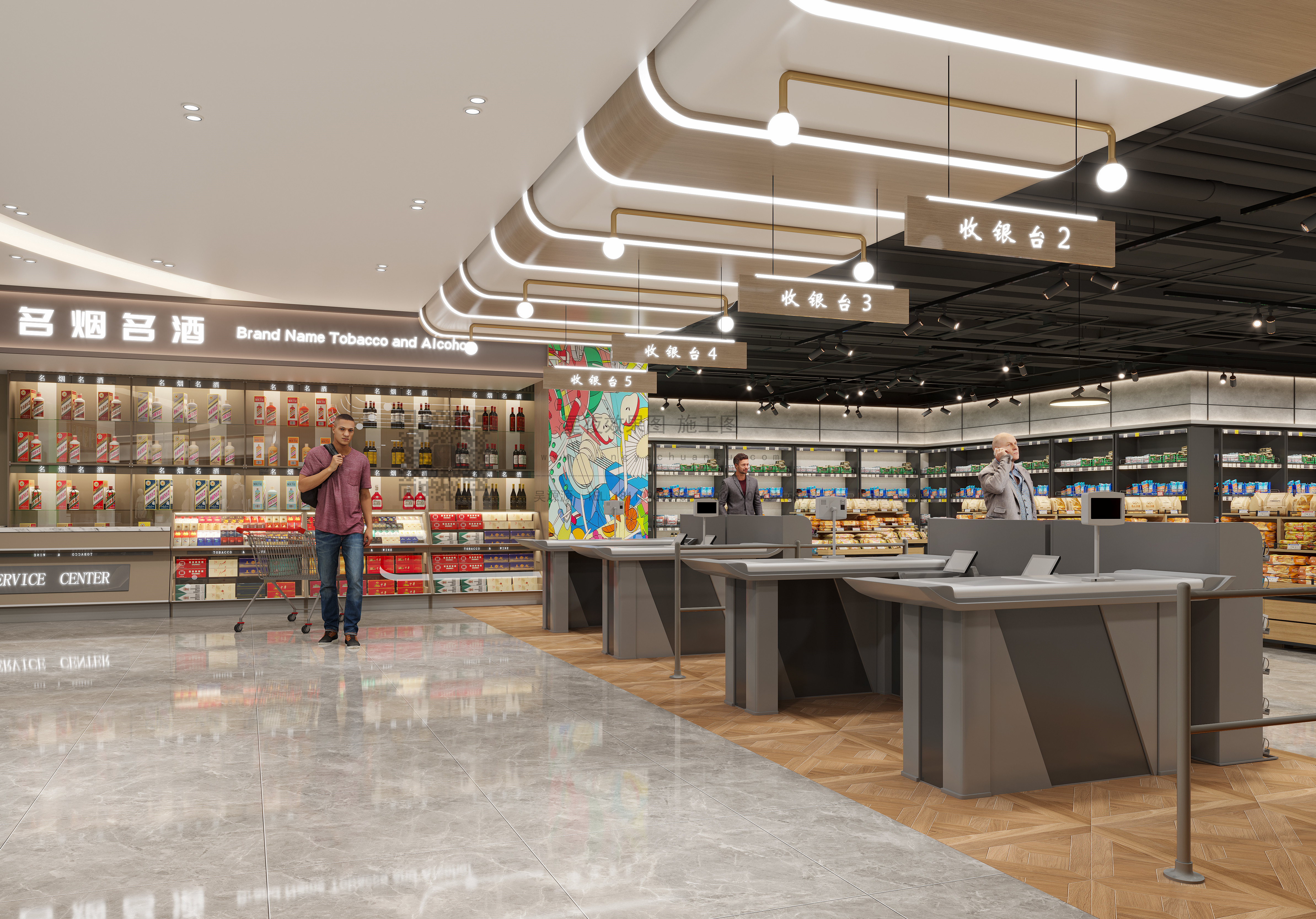 超市——商场超市效果图案例分享-5