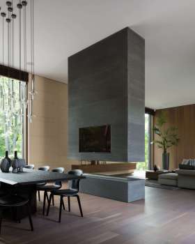 The interiors of Copper Shell House Moscow Alexandra Fedorova