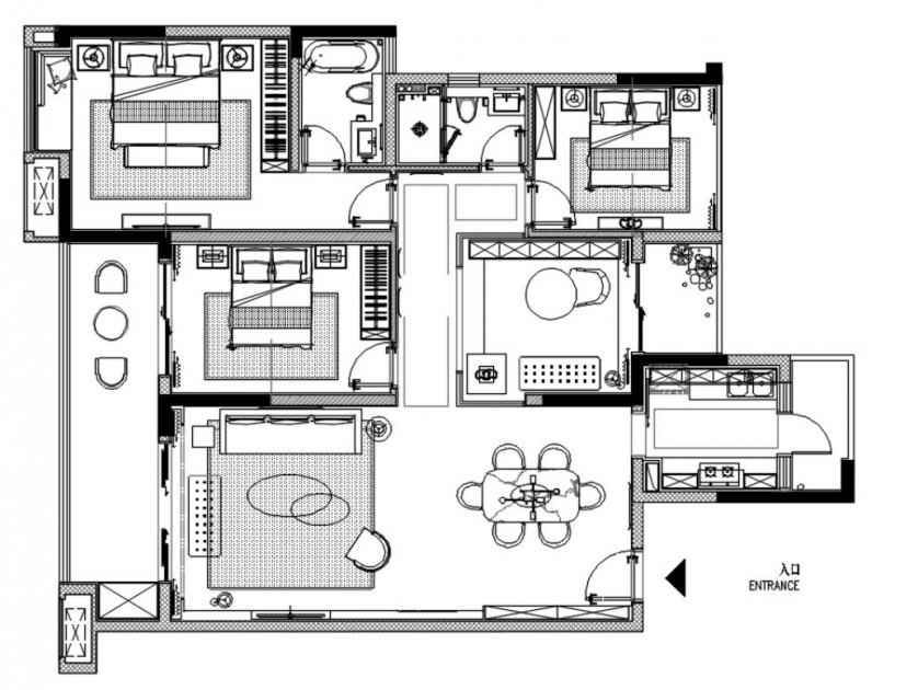 成都中洲中央公园蓝湖郡T2样板房-14