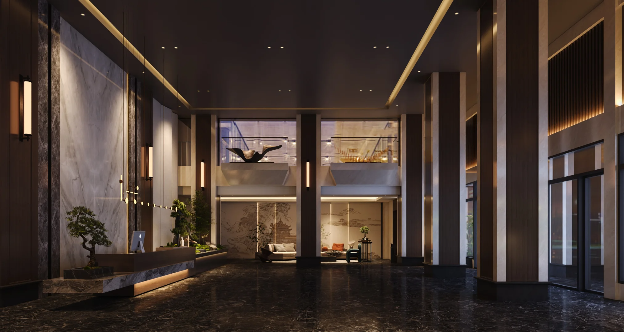 自然元素 打造放松空间的洗浴中心设计-1