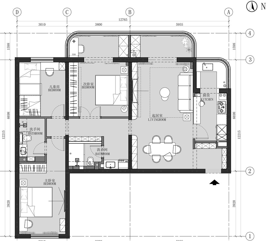 三世同堂的法式开放厨房设计丨中国北京丨JORYA玖雅-10