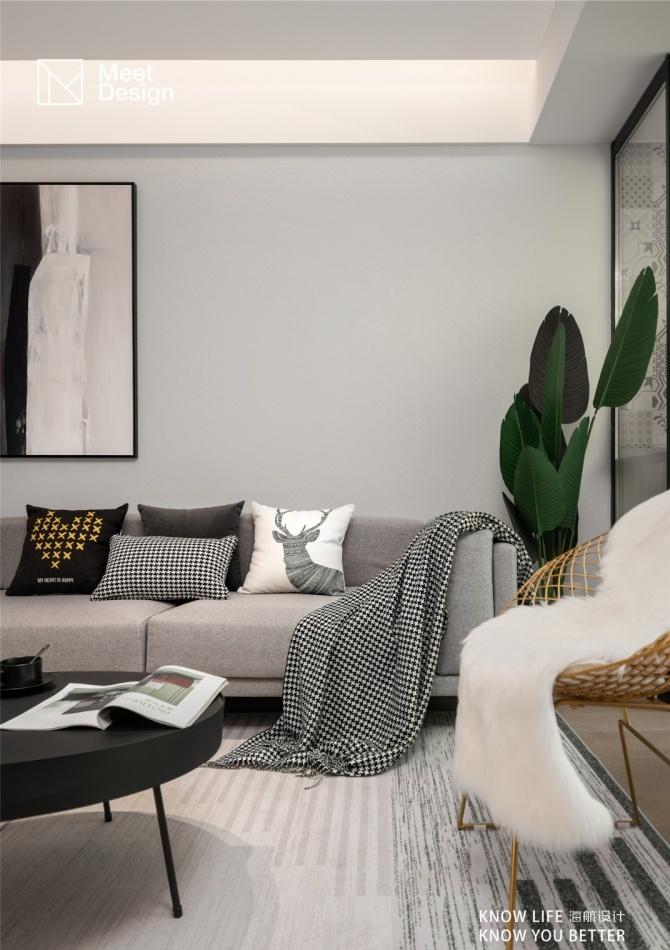 学区房变清新北欧居,蓝色元素打造个性空间-0