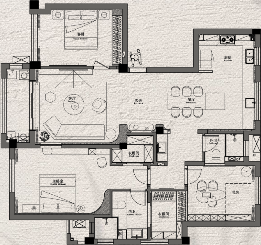 曲线与线的完美交融 · 浙江诸暨御江湾家装设计丨中国浙江丨栗禾设计-65