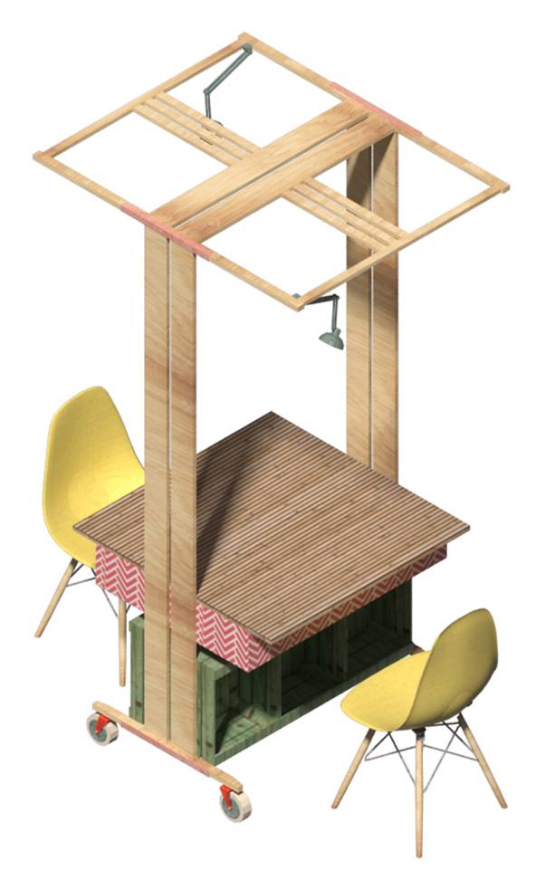 她用宜家的便宜家具、脚手架、木地板、晾衣架…设计出的最有创意的联合办公-83
