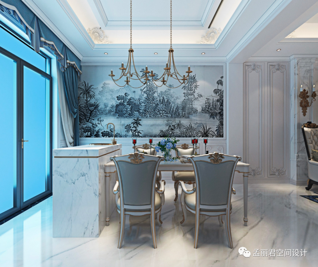 淄博绿城玫瑰园法式轻奢别墅设计丨中国淄博丨孟丽君空间设计-9
