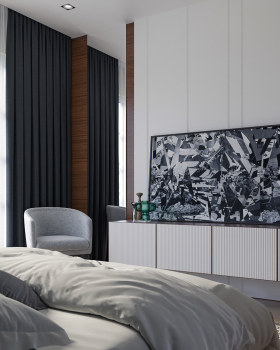 Design project and visualization of the bedroom