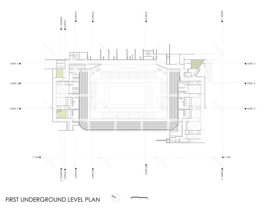 智利森林中的圣乔治学院体育馆-28
