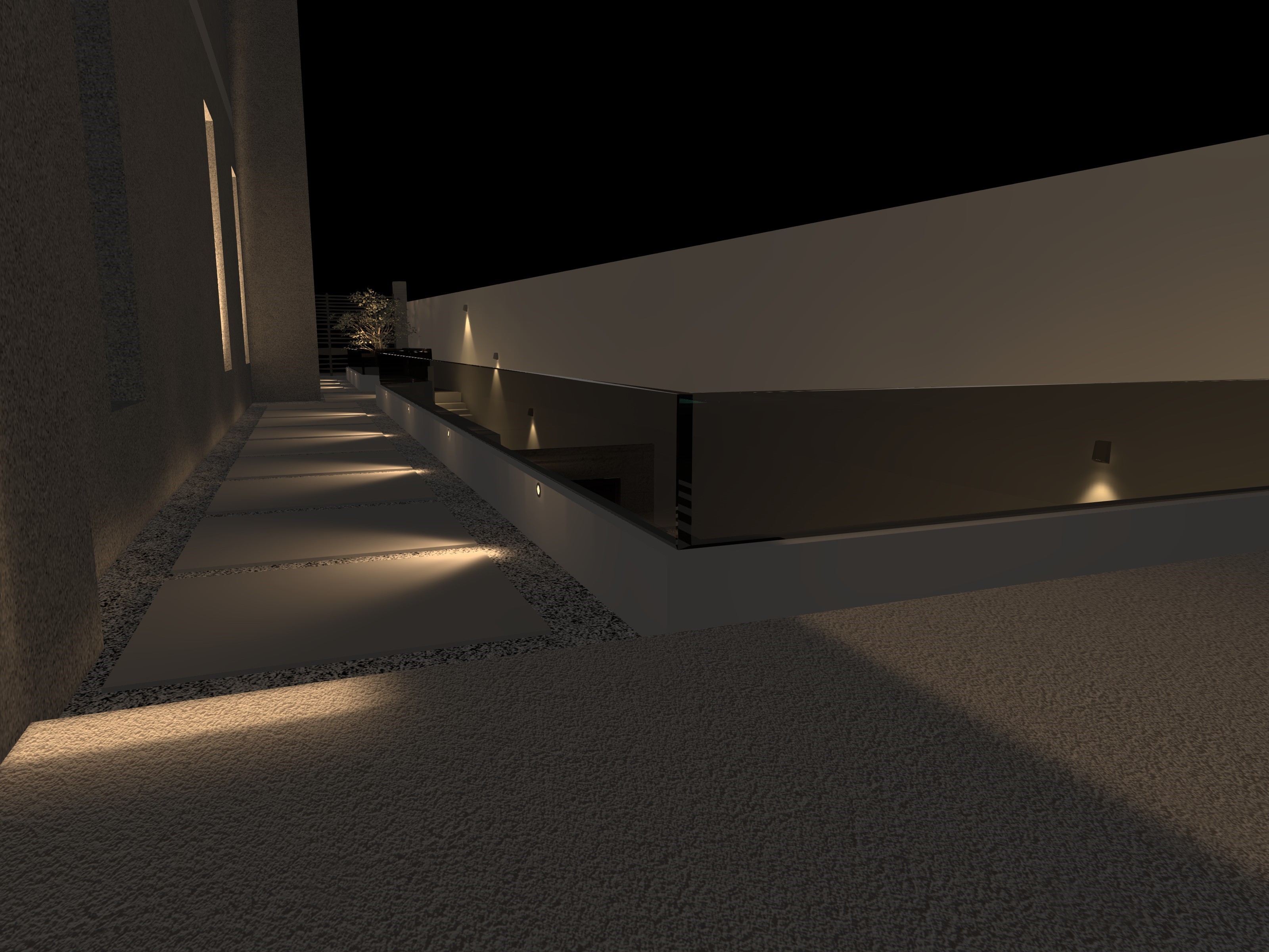 Private Villa Facade & Landscape Lighting design-2