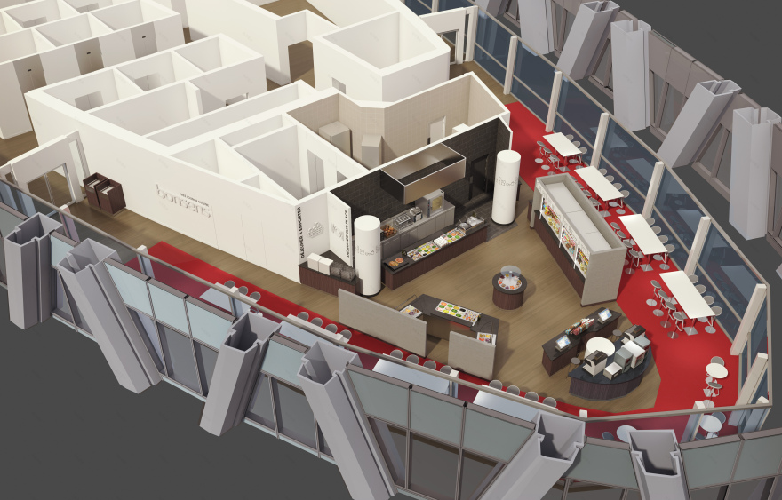 Restaurant Axonometric Studies - 3D Plans (Archive)-4
