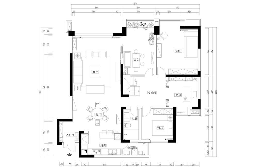 欧式奢华公寓，色彩搭配展现多元风格-67