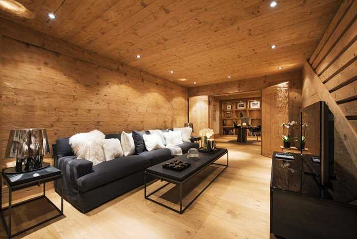 奥地利木屋别墅的现代黑色内饰设计-13