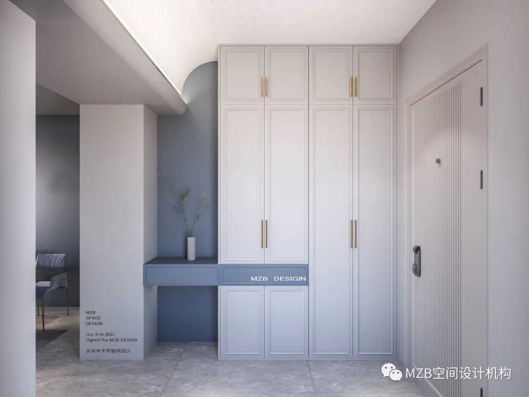 蓝色治愈空间 · 现代轻奢风格的建发央著项目丨MZB 空间设计机构-22