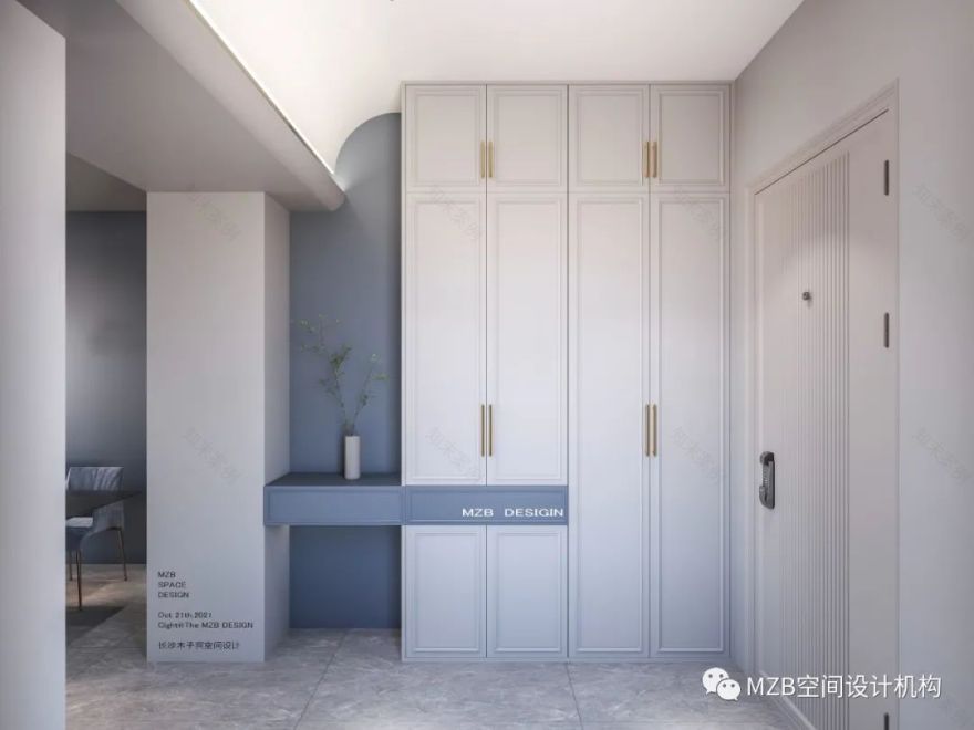 蓝色治愈空间 · 现代轻奢风格的建发央著项目丨MZB 空间设计机构-22