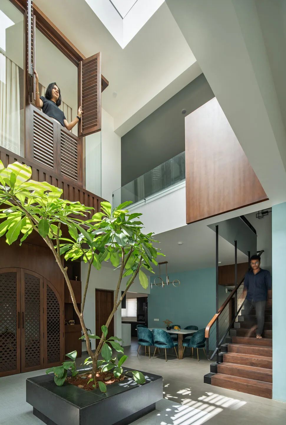 有两个庭院的房子丨印度班加罗尔-20