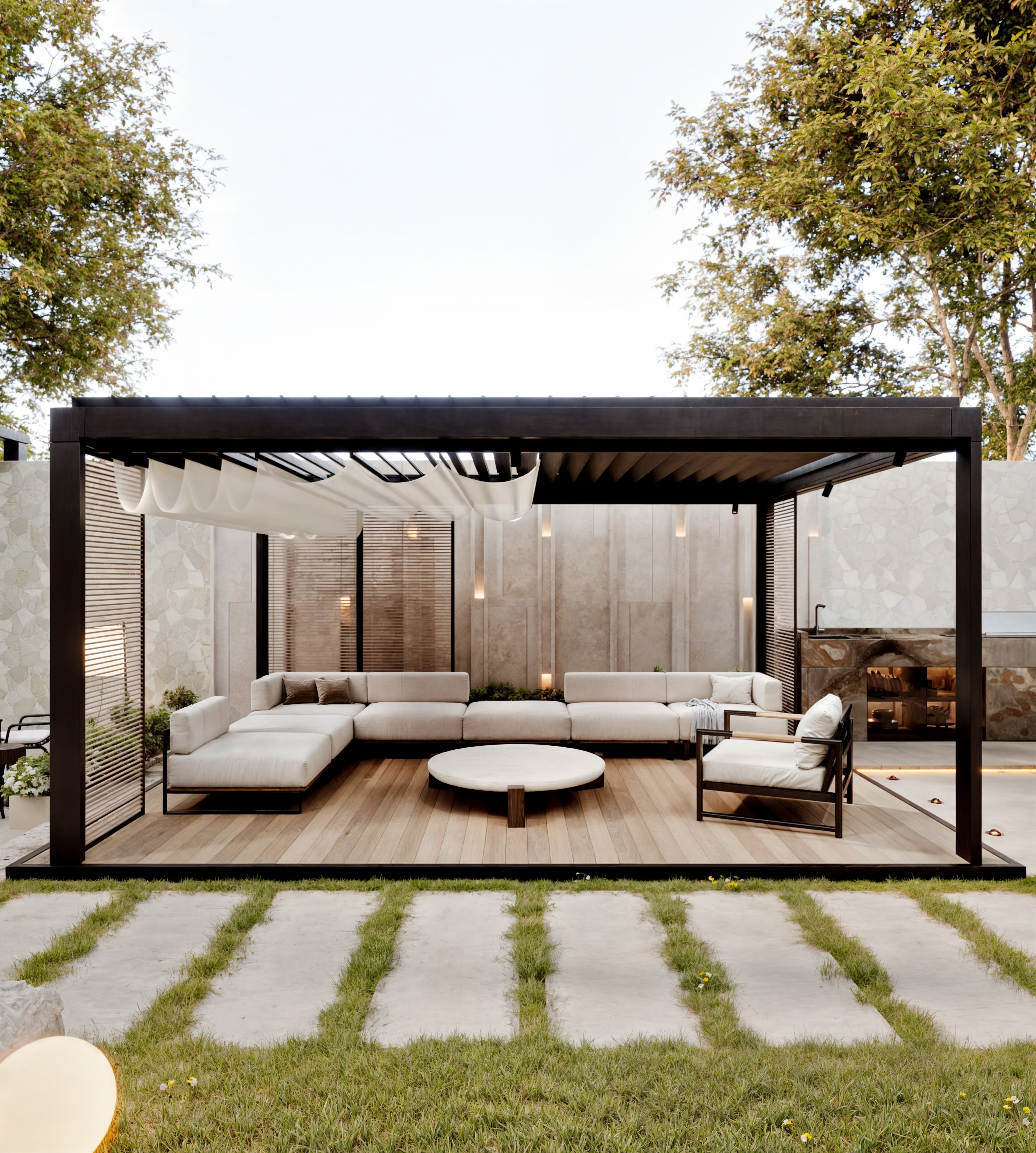 Contemporary Outdoor Living for a Private Villa-4