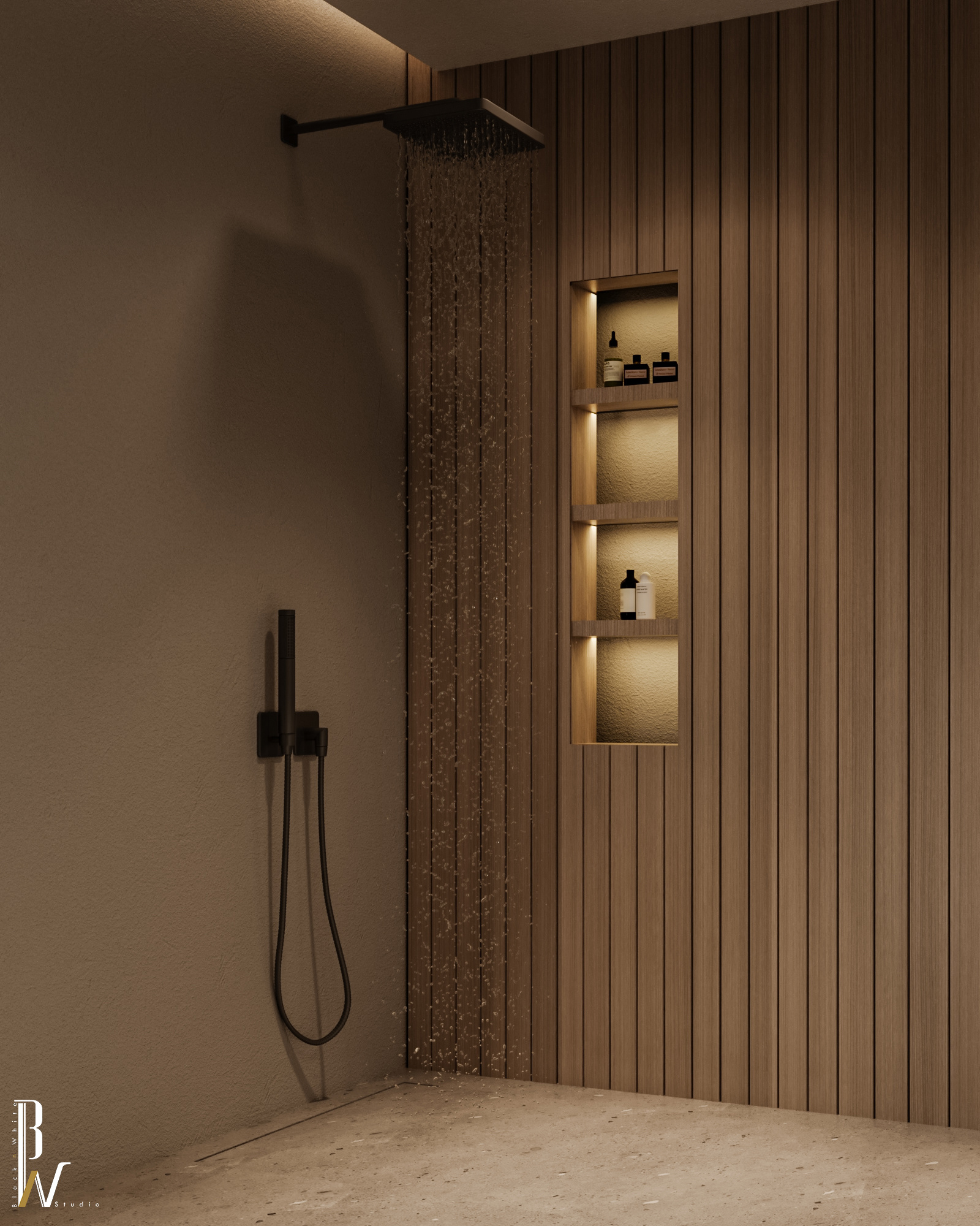 Modern 风格浴室设计丨阿联酋丨Black N White-23