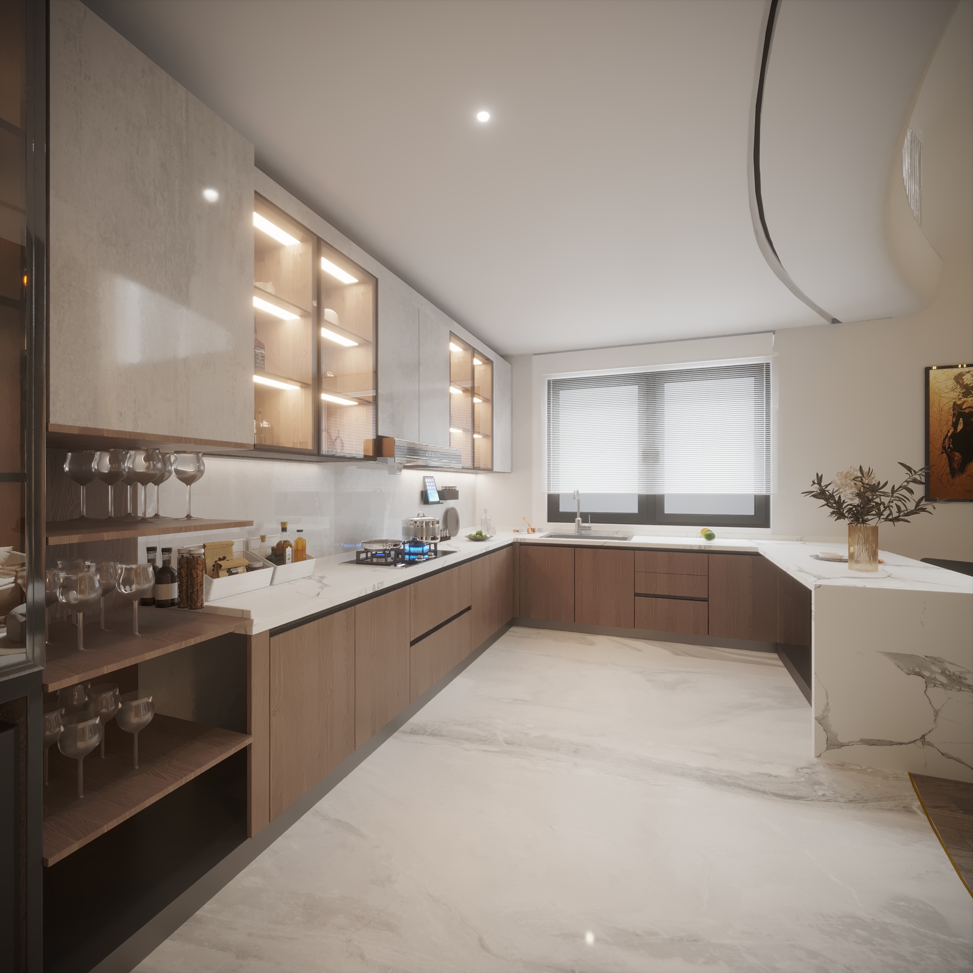 Villa Reception and Living Room and Kithcen Room 2023-6