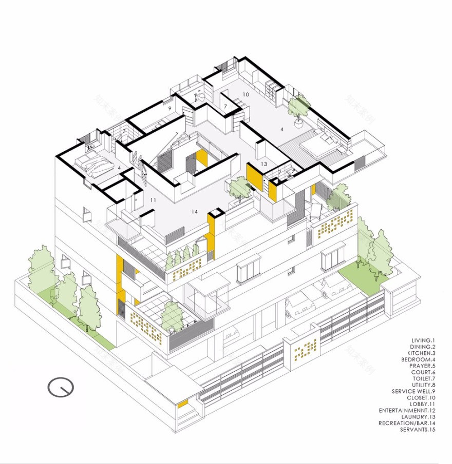 Spacefiction Studio 隐私与公开空间的“度”:Never-Apart-ment 住宅-56