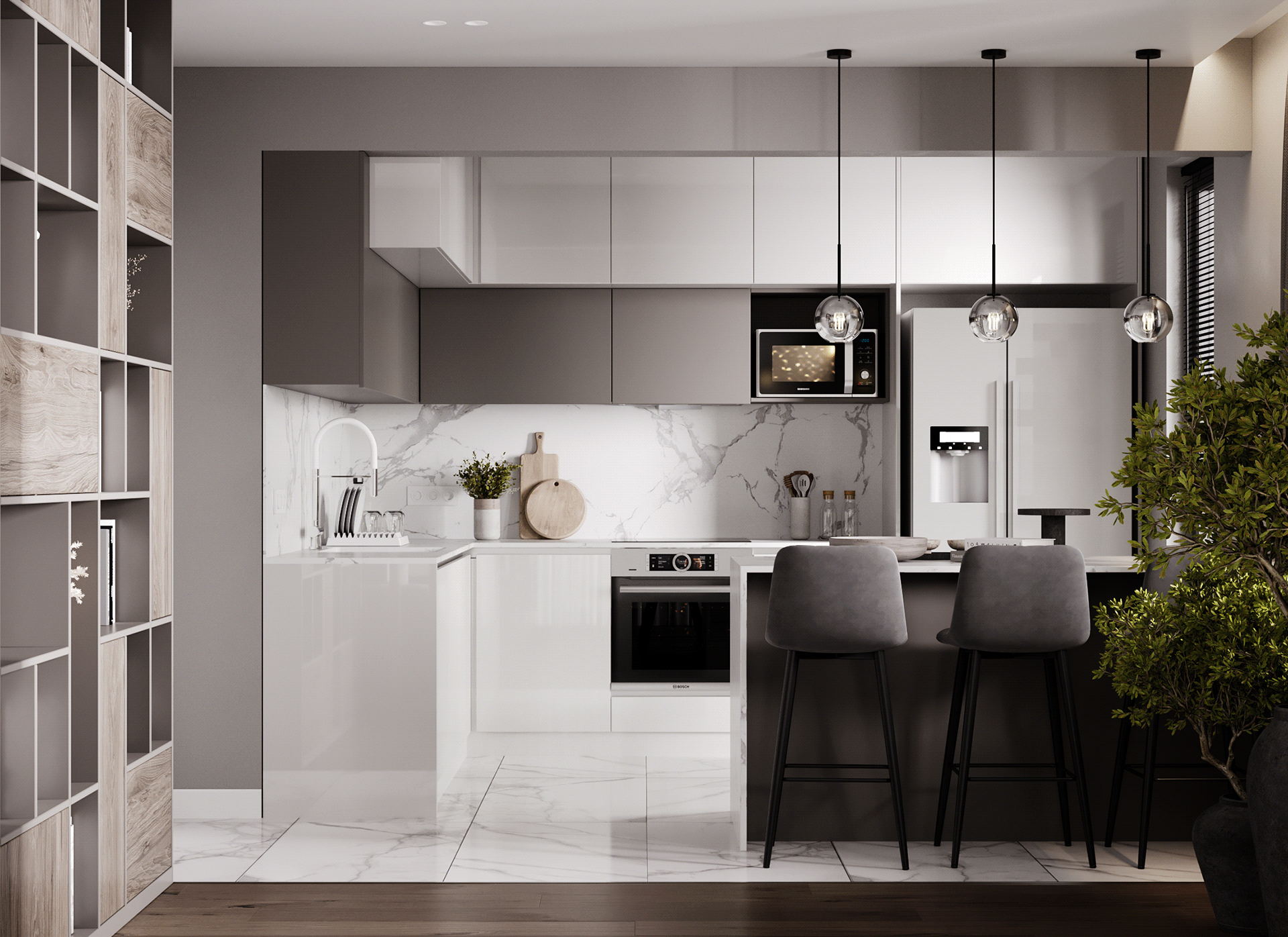 原木与高级灰 享受空间带来的欢畅-8