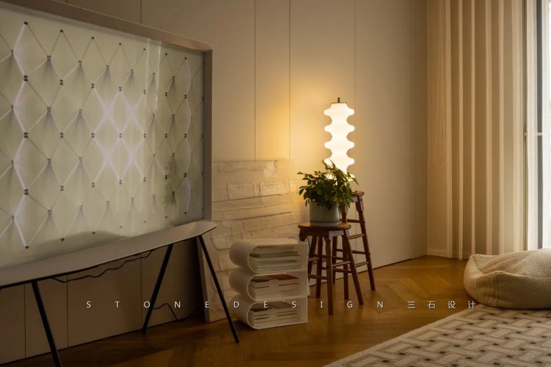 奶油色调的家丨中国台州丨三石设计工作室-3