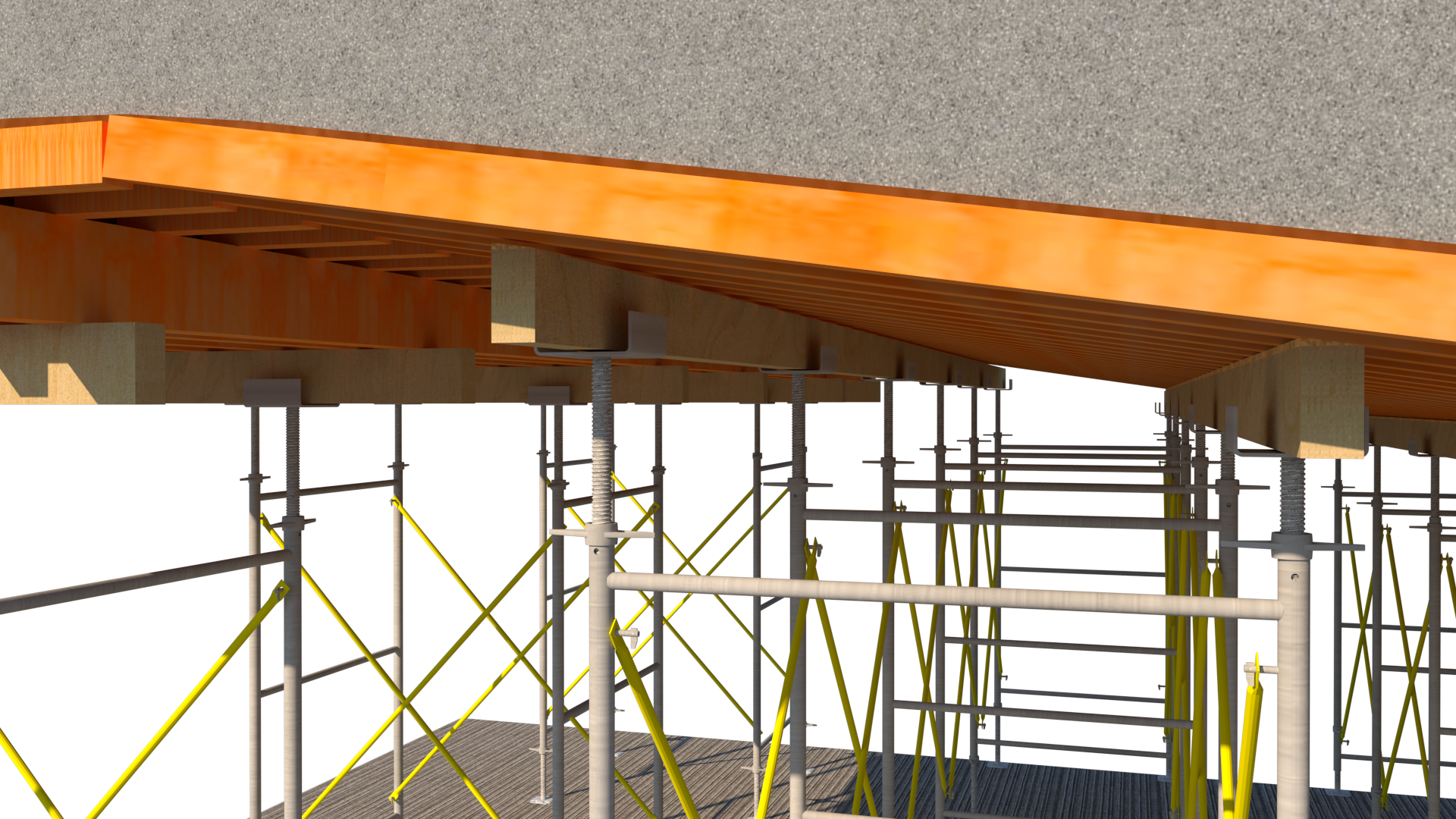 Falsework Acrow V-shore Frame and LVL Main & secondary-21