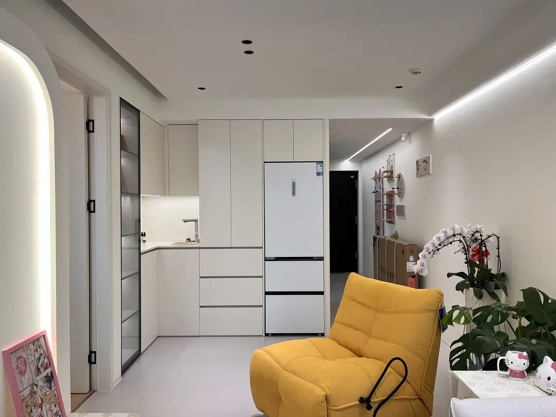 63㎡奶油风小户型，8万全包！不豪华但超有生活感，独居也能很惬意-16