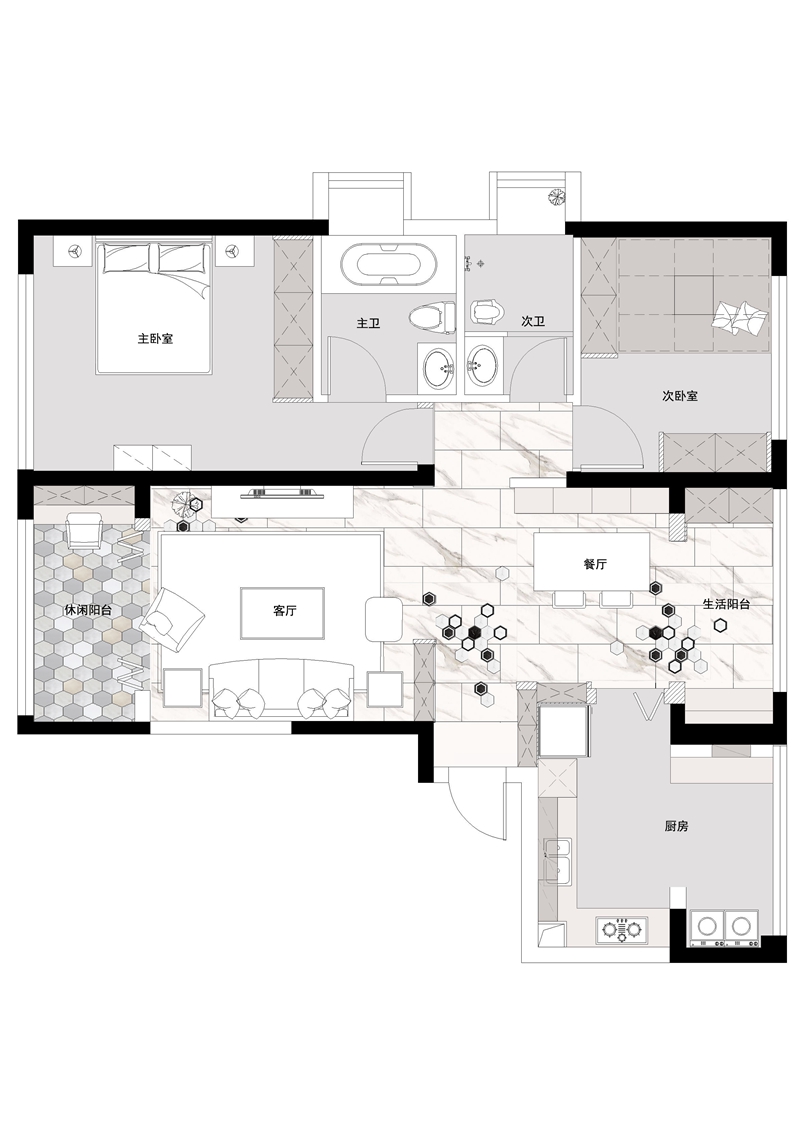 成都 100 平二居室，清羽设计打造精致时尚空间-6