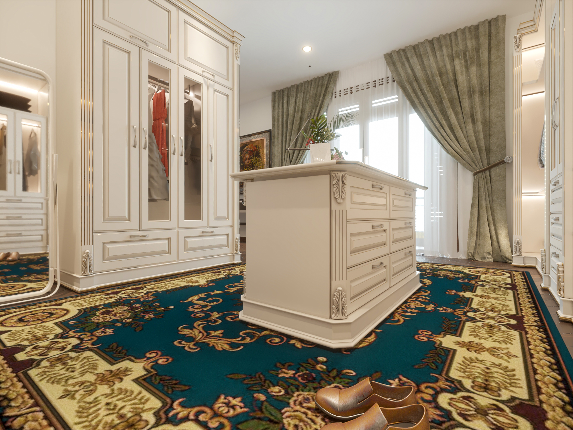 3D Interior Bedroom Neo Classic-2