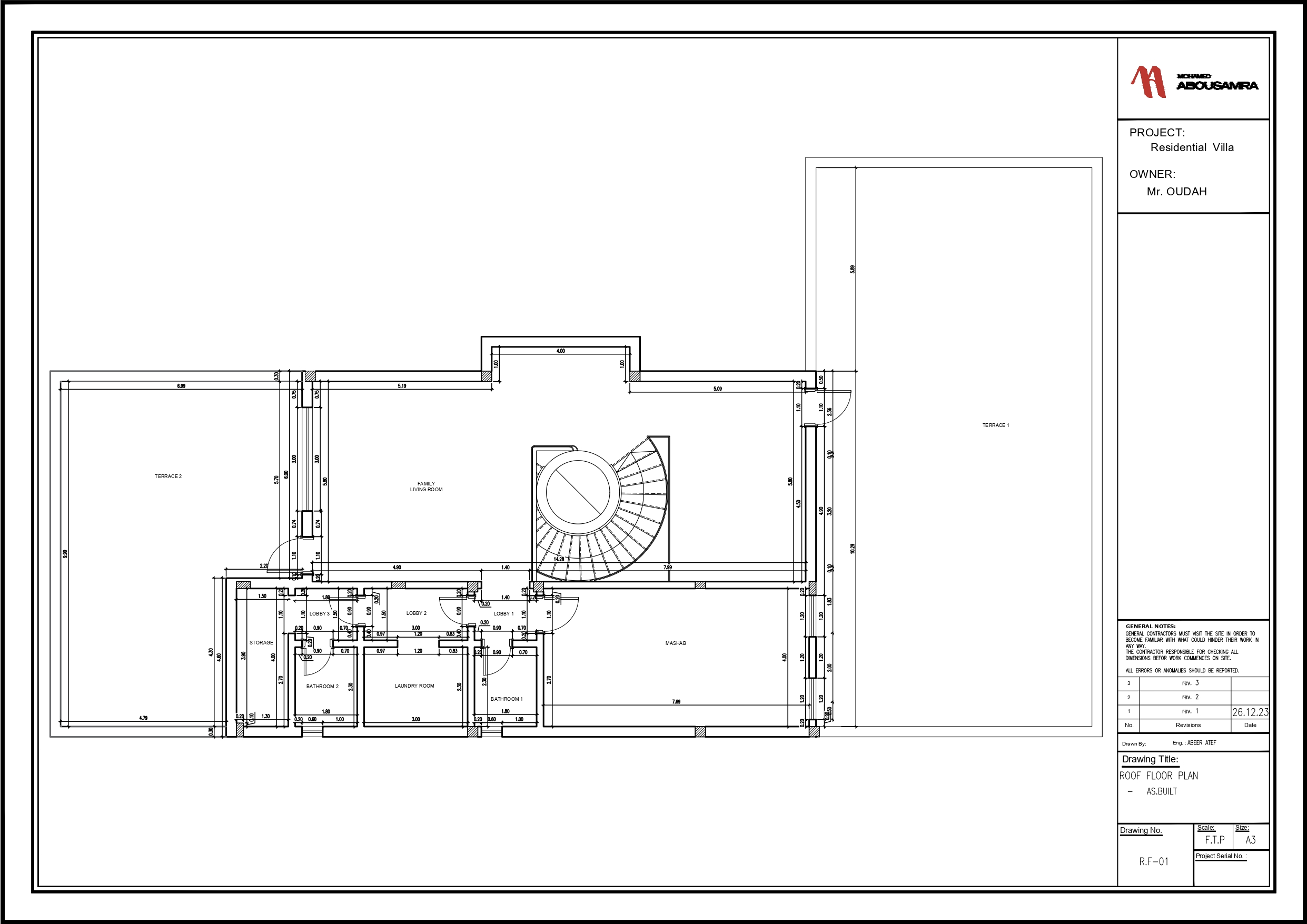 PRIVATE VILLA IN KSA, ROOF FLOOR-1