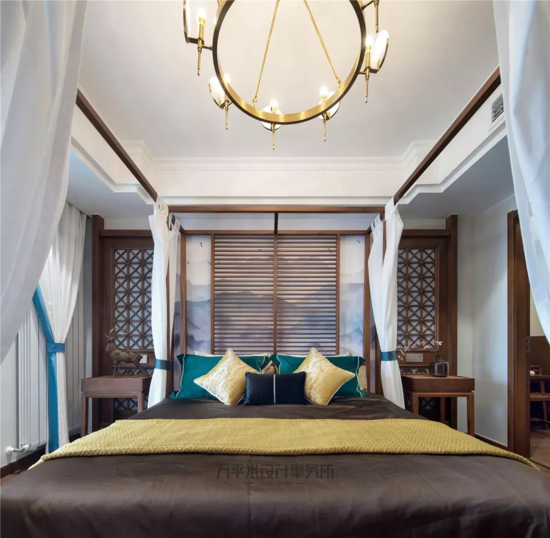 《远黛》 | 新中式风格,原木温暖,青蓝雅致,空间通透-74