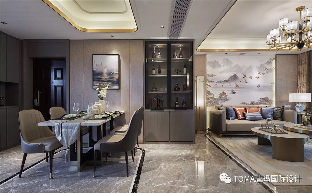 鹰潭星海湾新中式轻奢样板房设计-18