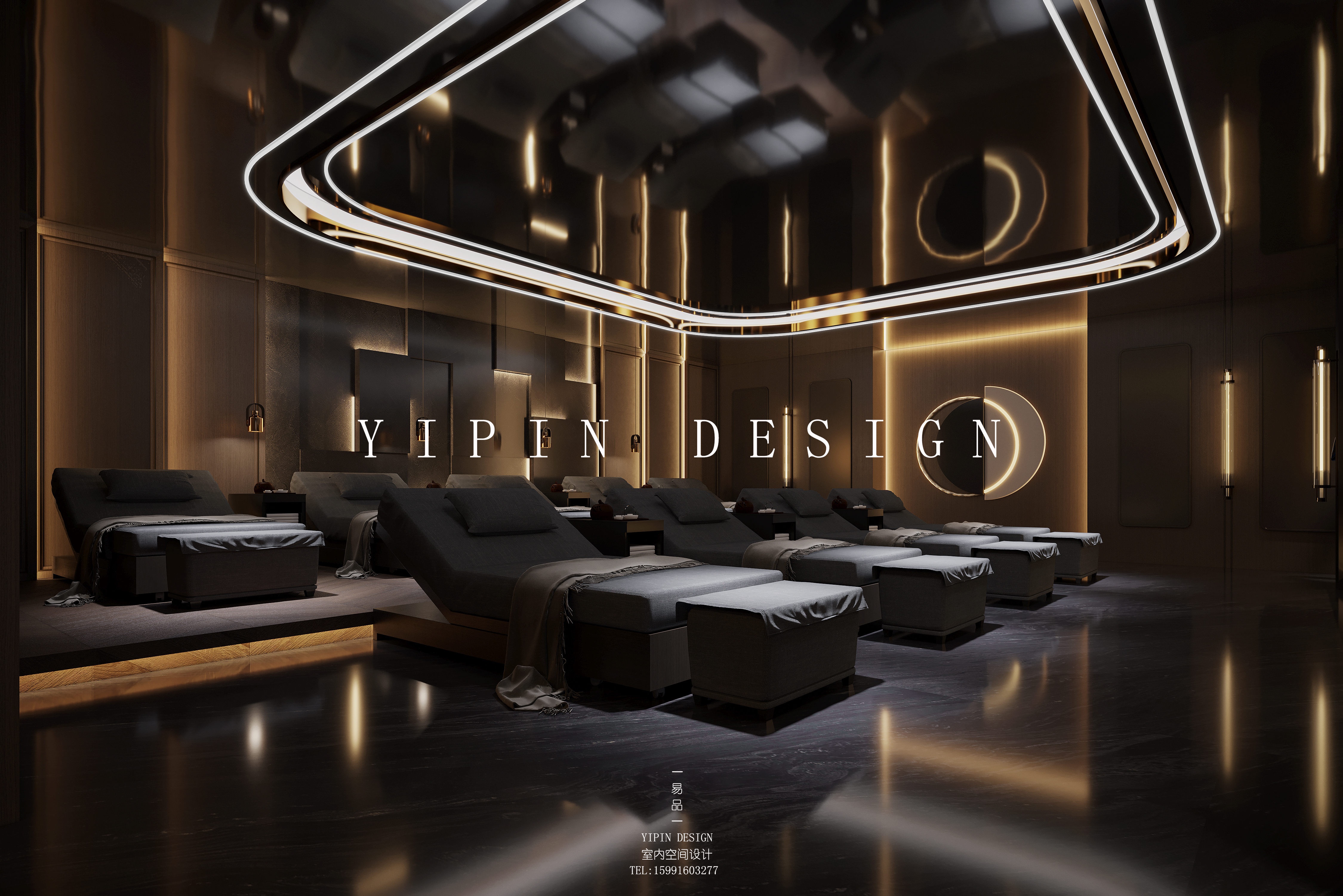 真草堂沐足spa 会所项目丨黑男设计-19