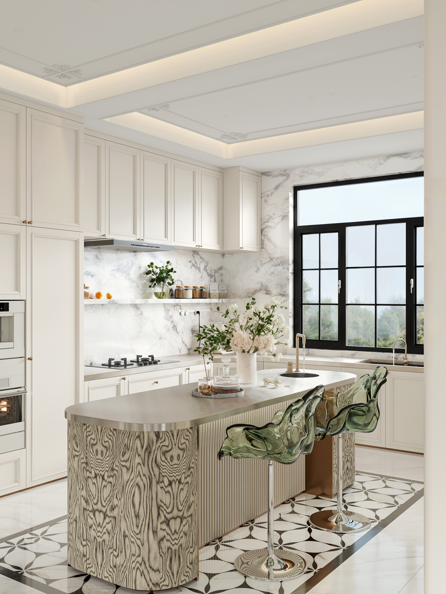 法式别墅 法式客厅 法式装修-16