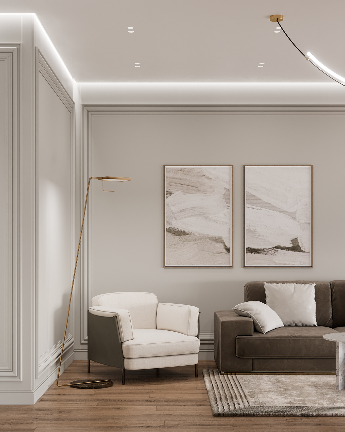 浅色系公寓设计 高级又有格调！-5