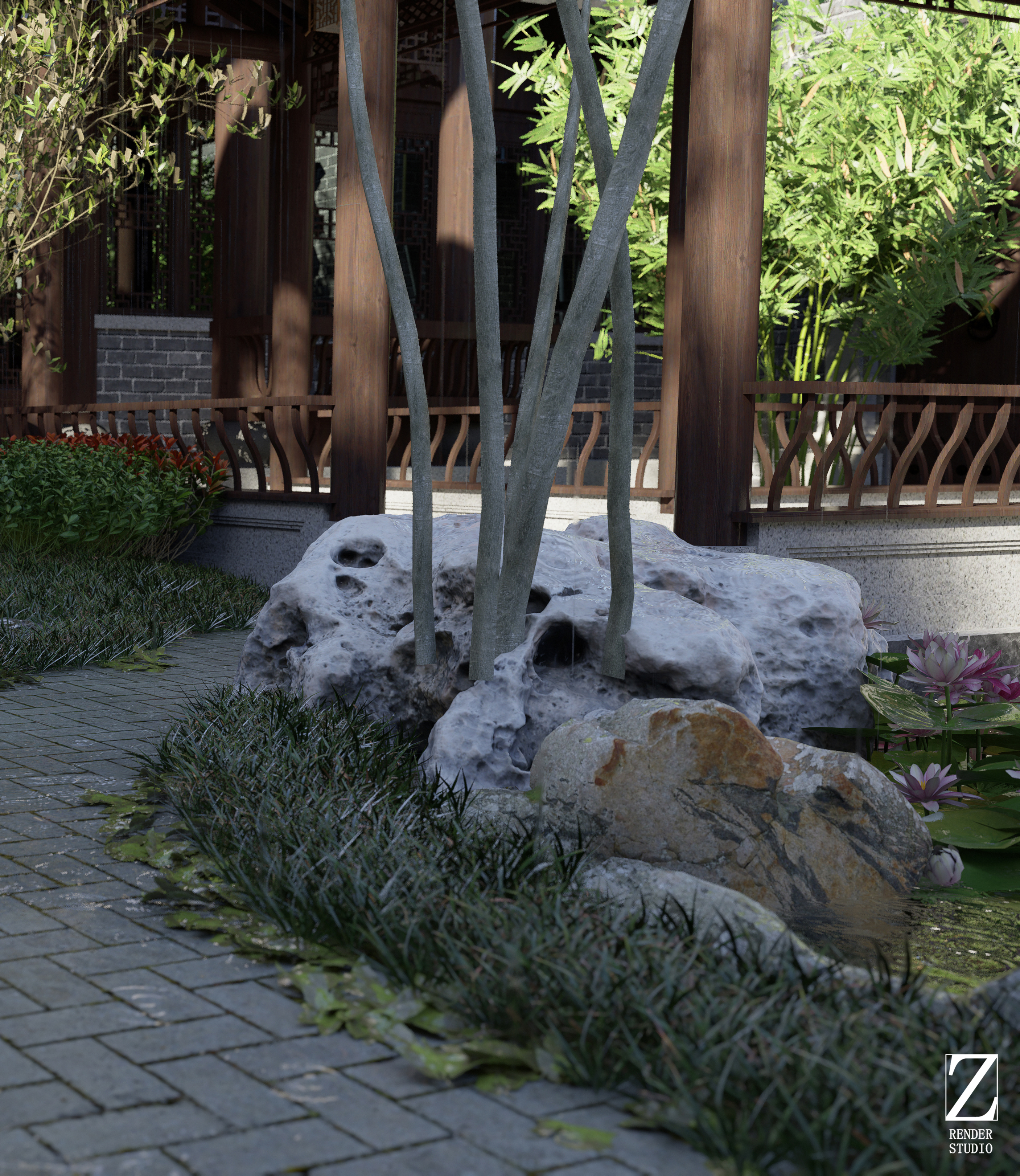 d5渲染园林动画练习-7