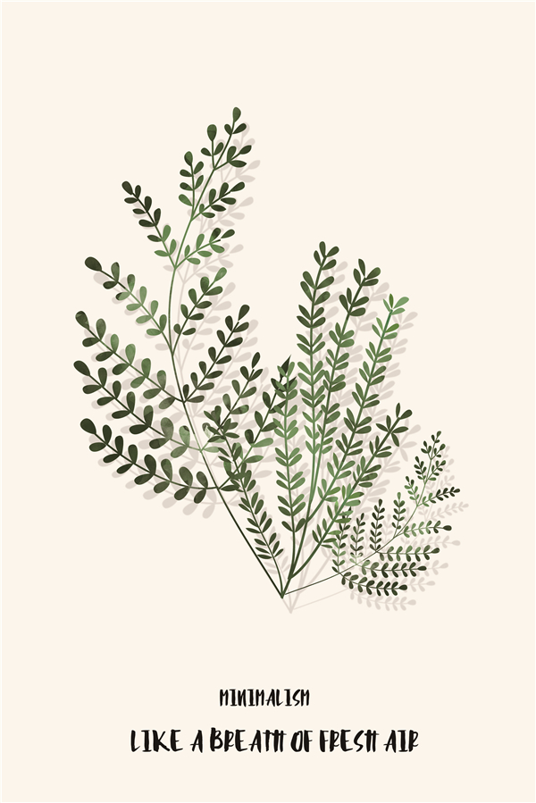 北欧清新卧室书房-6