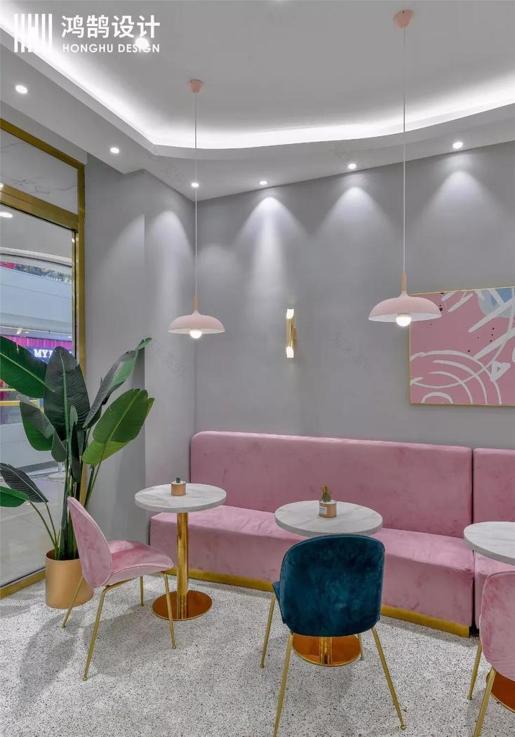 《丁先森茶饮》轻奢风设计,营造优雅精致的商业空间-14