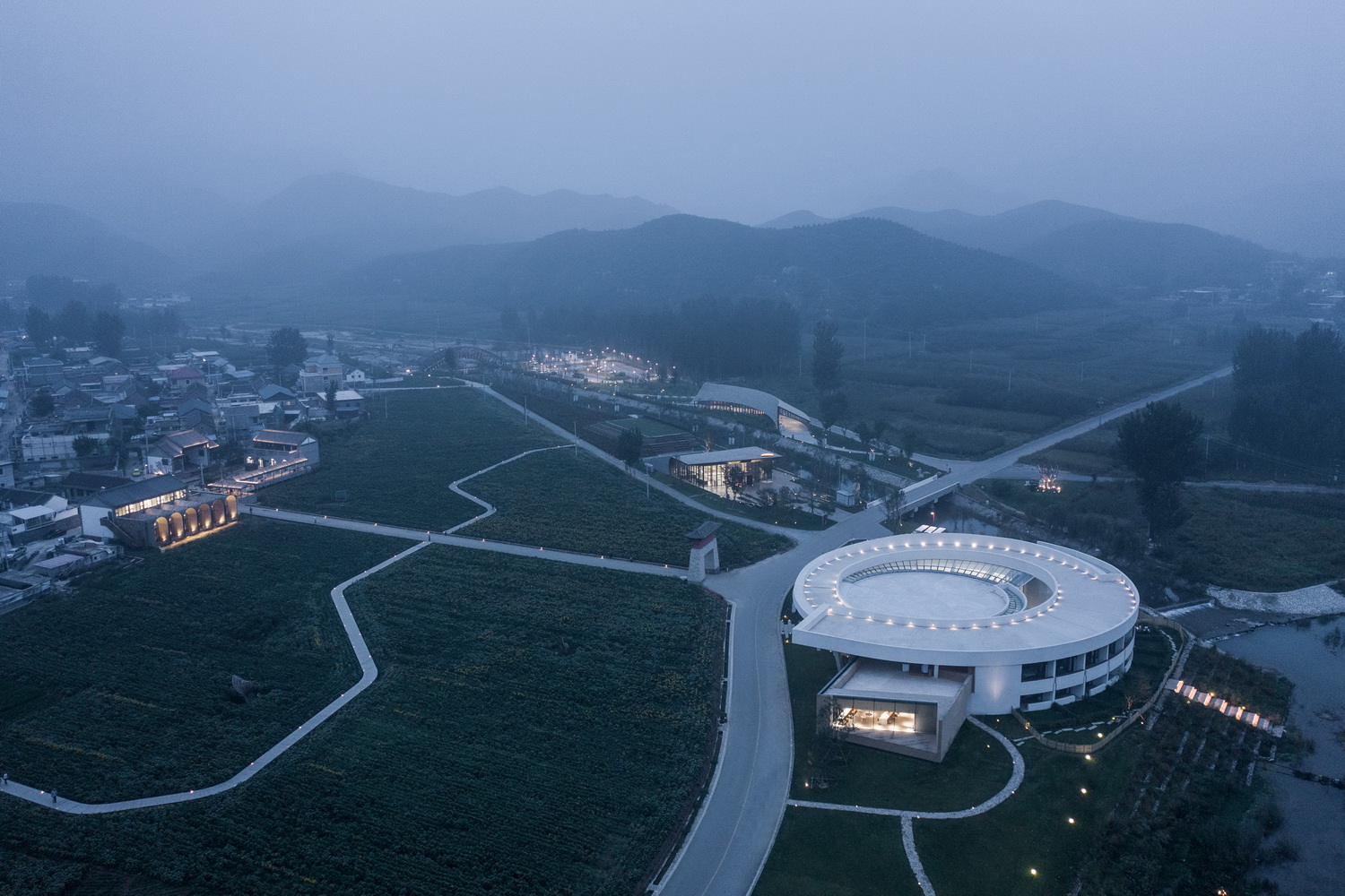 田岗乡村会客厅丨中国河北丨袈蓝建筑-0