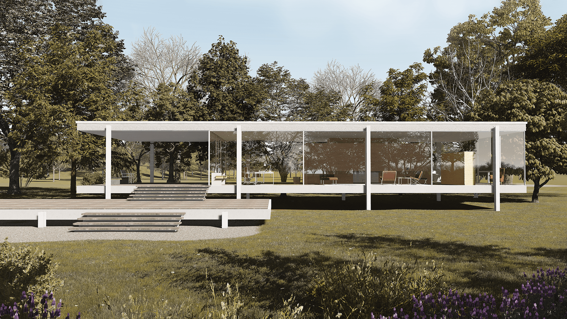 FARNWORTH HOUSE 渲染图丨Lumion 课程学生-9