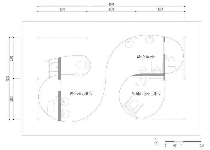 日本弧形公共厕所丨Tato Architects-44