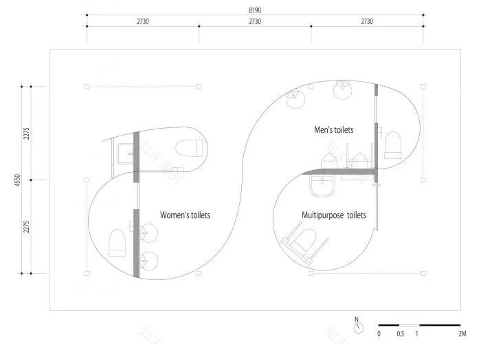 日本弧形公共厕所丨Tato Architects-44