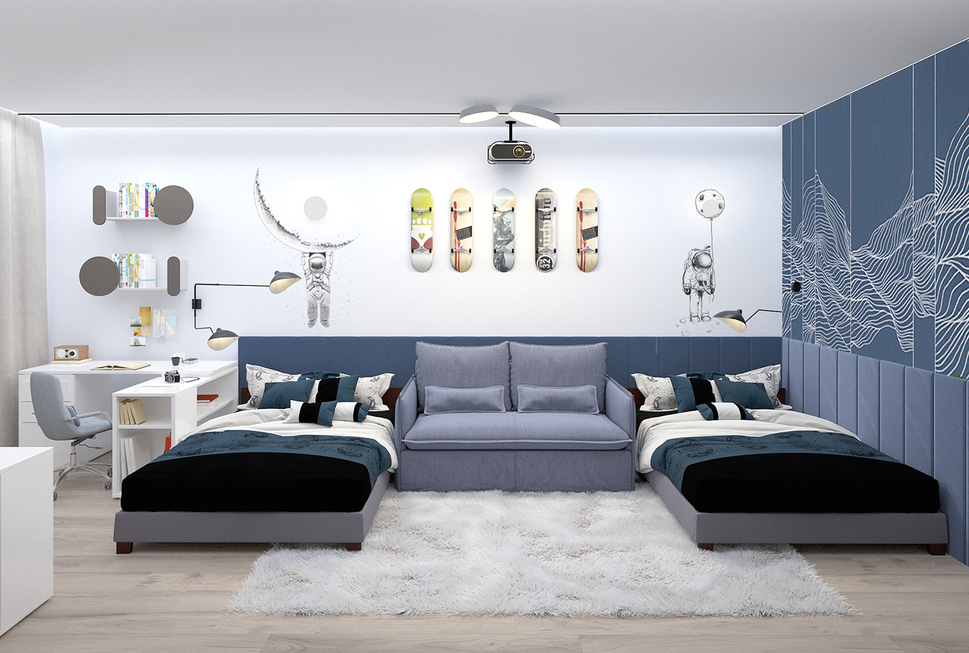 圣彼得堡中心公寓室内设计丨俄罗斯圣彼得堡丨Anna Tsikarishvili-4