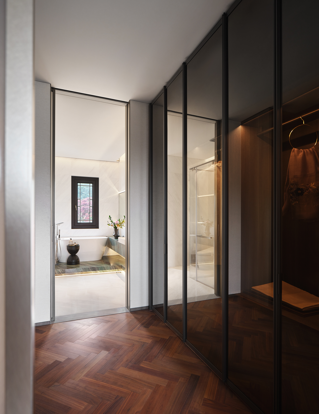 银杏汇湘湖天境 新中式挑空别墅丨中国杭州丨H.N.LIN空间美学馆-125