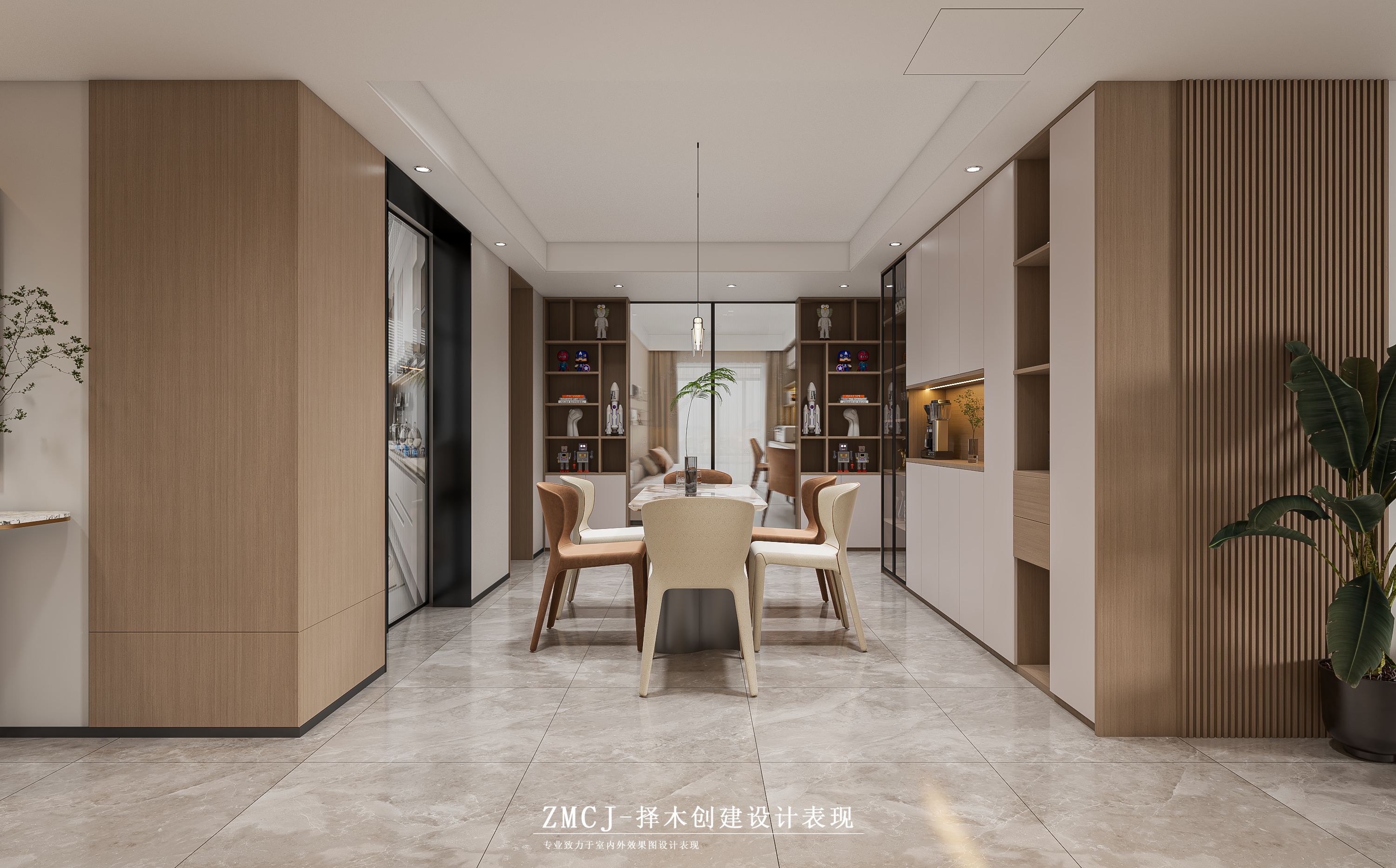 现代风格全屋案例—择木创建新晨效果图-2