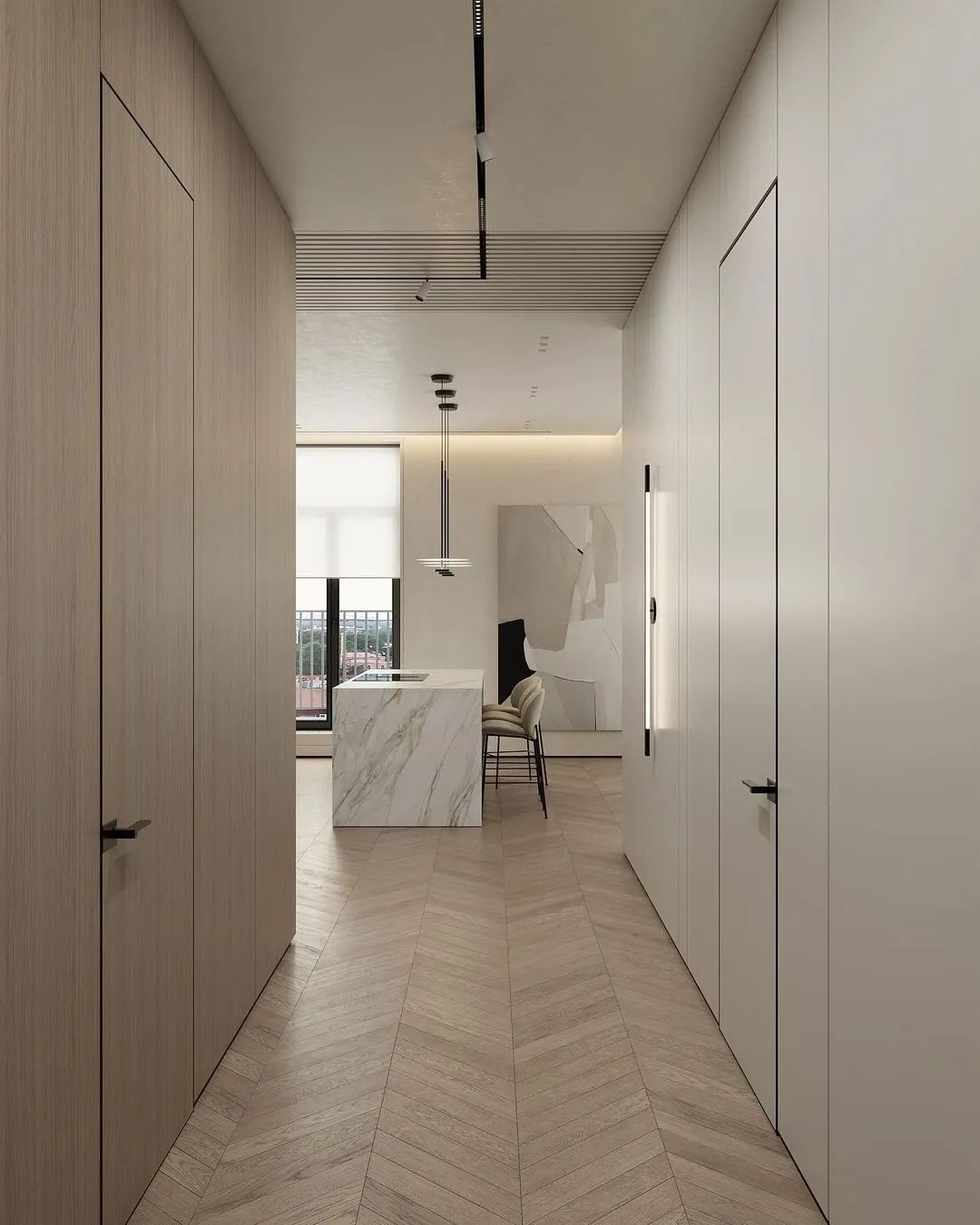 奶油色调的现代空间设计丨俄罗斯圣彼得堡丨DE&DE Studio-4