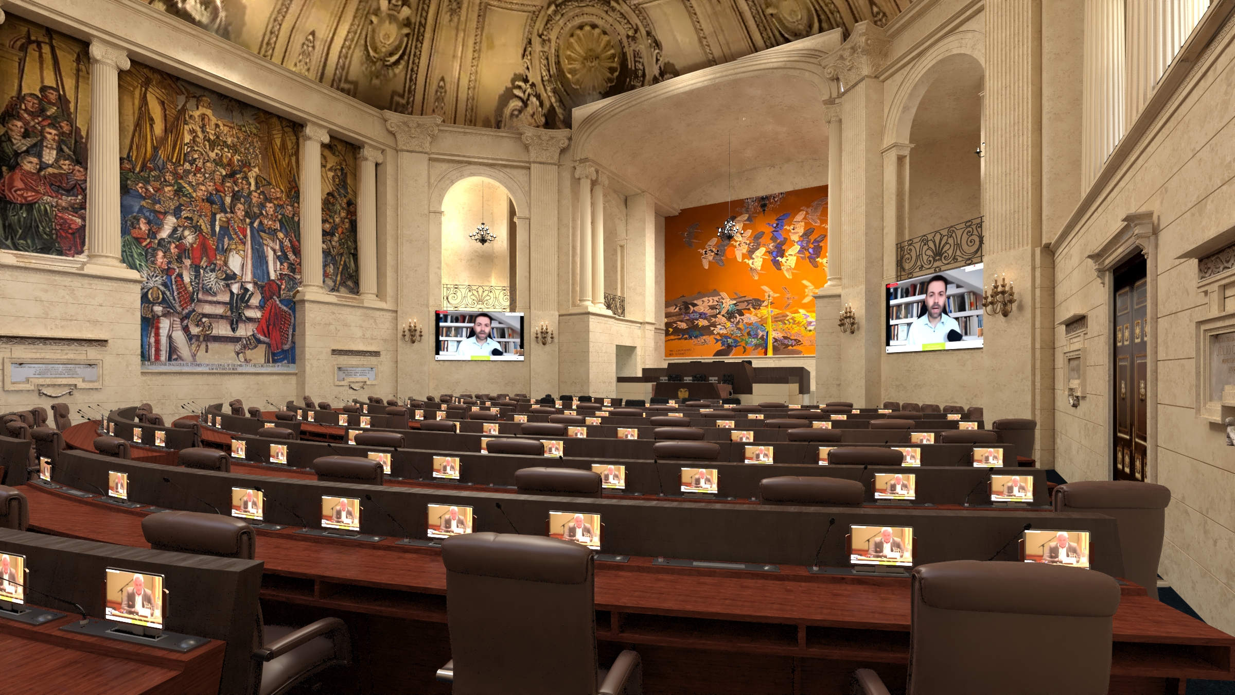 哥伦比亚国会椭圆形会议室室内设计丨MATIZZO-6