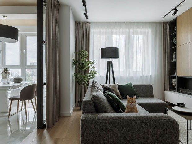 Воздушная квартира 78 м² для мамы и дочки-школьницы от Ксении Коноваловой || 01 - Архитектурный журнал ADCity-2