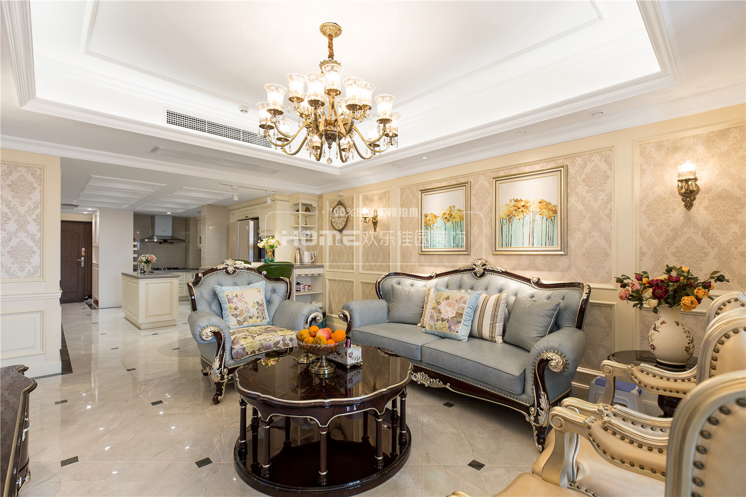 成都三利云锦 135 平米新古典之家 | 精致大气,开放式厨房设计亮点突出-24