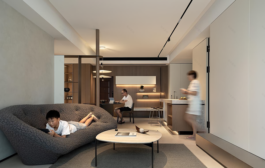 现代简约风私宅丨中国广州丨六品设计-47